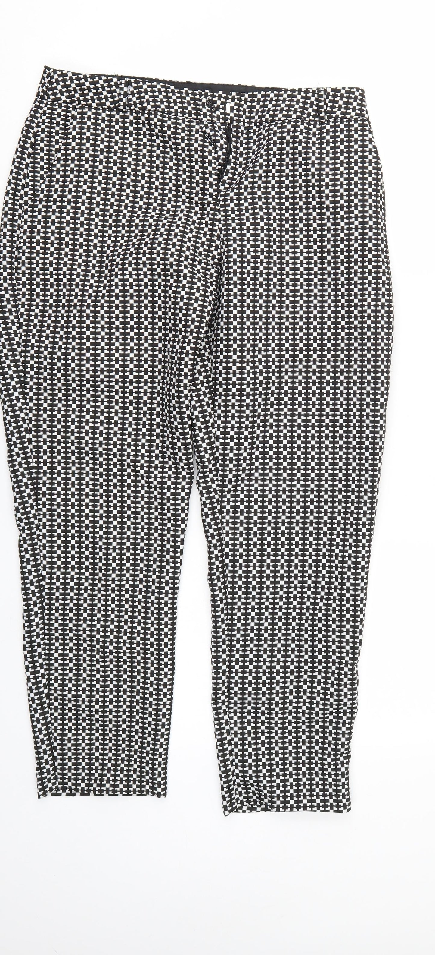 Miss Selfridge Womens Multicoloured Geometric  Trousers  Size 10 L25 in