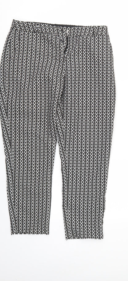 Miss Selfridge Womens Multicoloured Geometric  Trousers  Size 10 L25 in