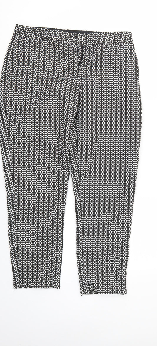 Miss Selfridge Womens Multicoloured Geometric  Trousers  Size 10 L25 in