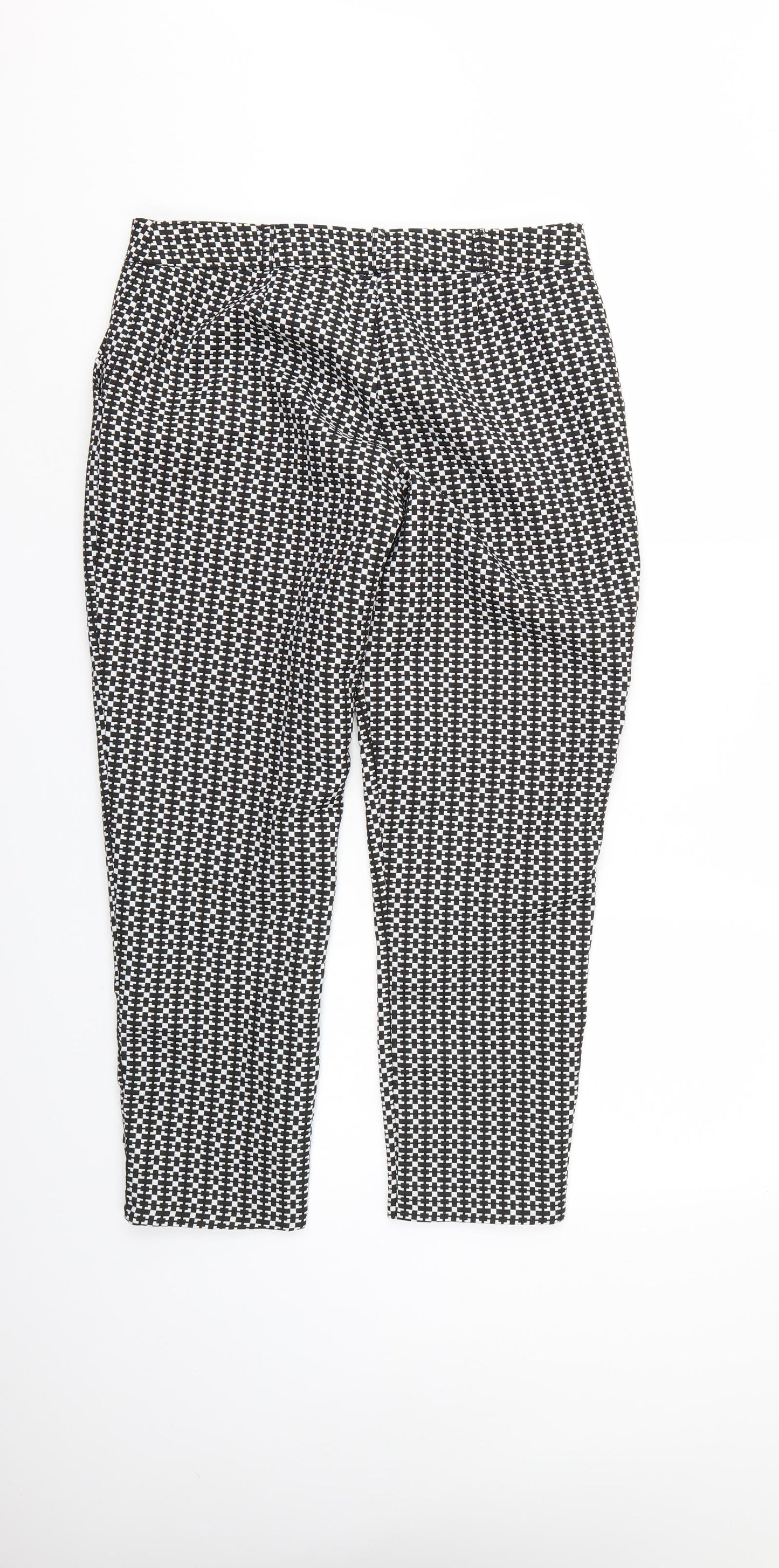 Miss Selfridge Womens Multicoloured Geometric  Trousers  Size 10 L25 in