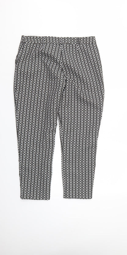 Miss Selfridge Womens Multicoloured Geometric  Trousers  Size 10 L25 in