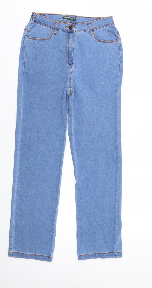 Bonmarché Womens Blue  Denim Straight Jeans Size 10 L27 in