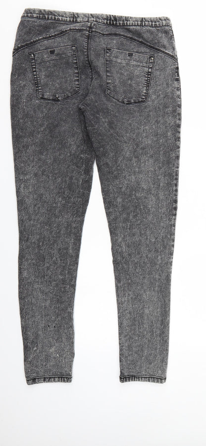 Denim & Co. Womens Black  Denim Jegging Jeans Size 12 L29 in