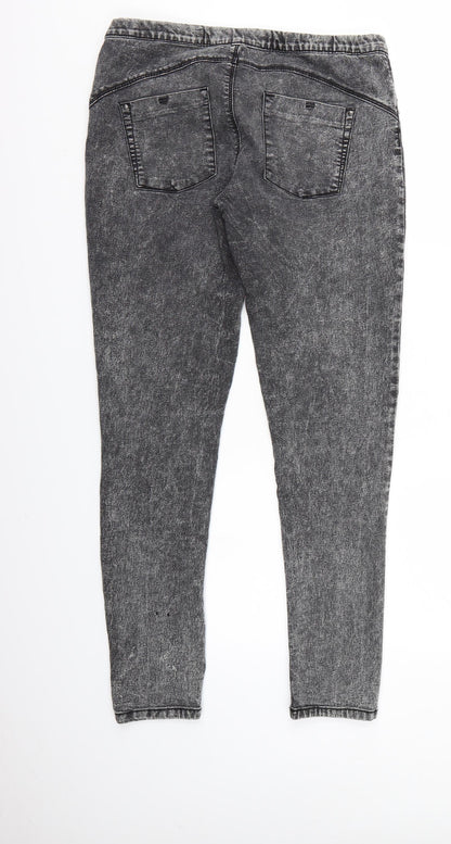 Denim & Co. Womens Black  Denim Jegging Jeans Size 12 L29 in