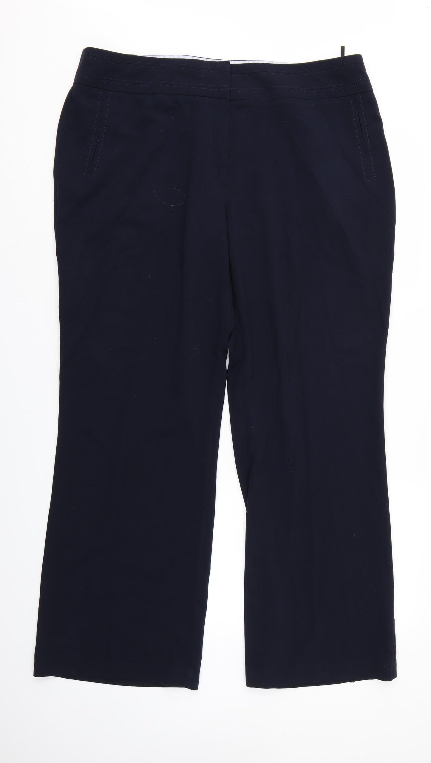 Womens UK Size 18 Marks and Spencer Regular Fit  Blue Trousers