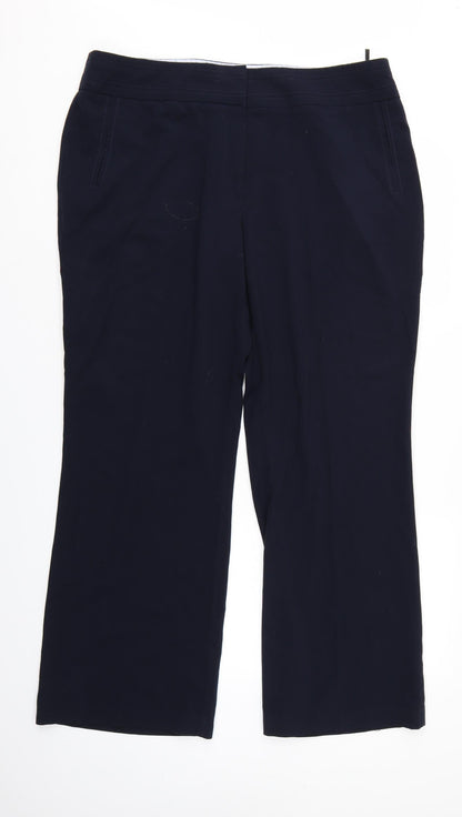 Womens UK Size 18 Marks and Spencer Regular Fit  Blue Trousers