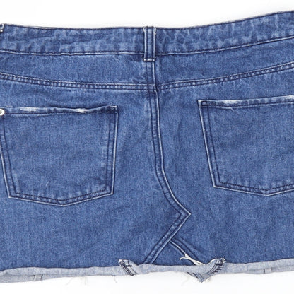 H&M Womens Blue  Denim Mini Skirt Size 8