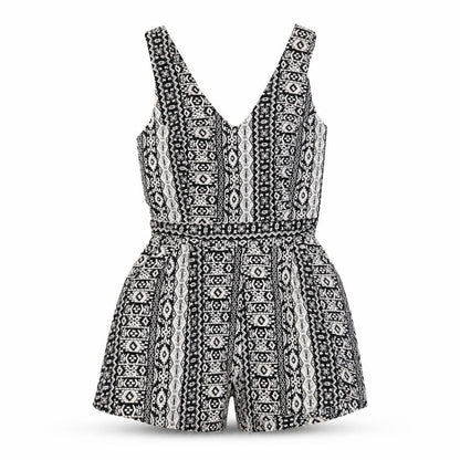 Marks & Spencer Womens White Fair Isle  Playsuit One-Piece Size S L3 in