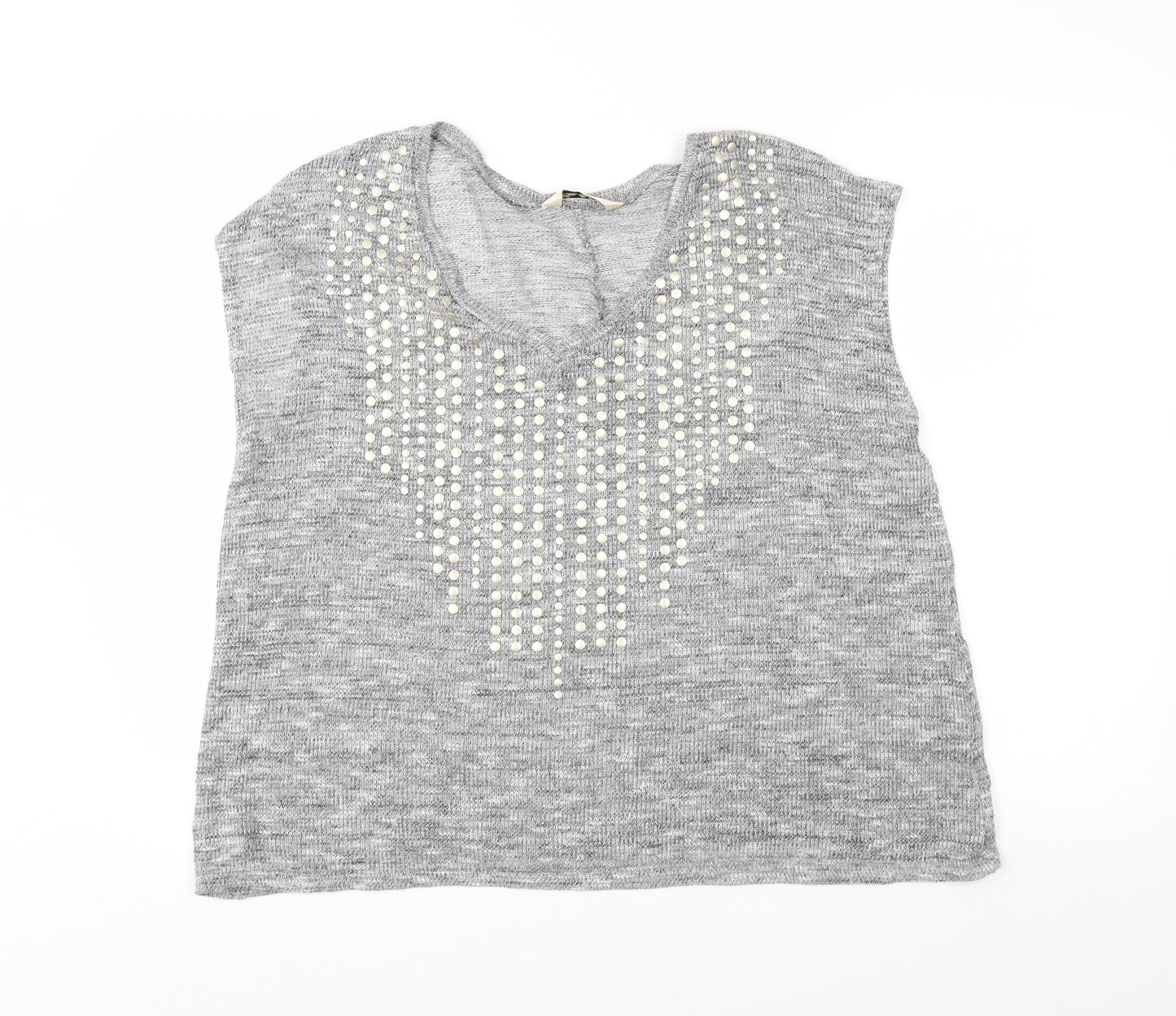 Miss Selfridge Womens Grey   Basic T-Shirt Size 10