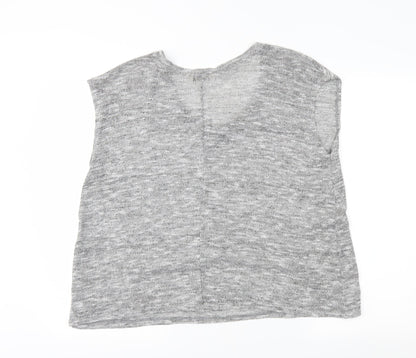 Miss Selfridge Womens Grey   Basic T-Shirt Size 10