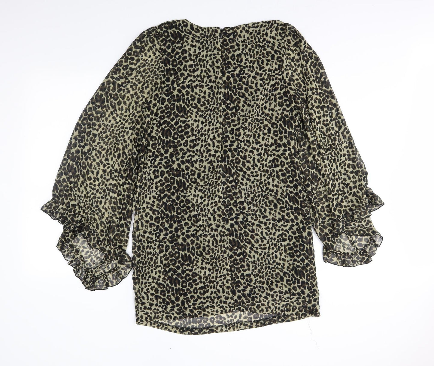 Miss Selfridge Womens Black Animal Print  Trapeze & Swing  Size 12