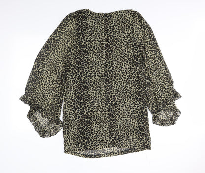 Miss Selfridge Womens Black Animal Print  Trapeze & Swing  Size 12