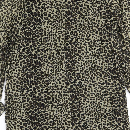 Miss Selfridge Womens Black Animal Print  Trapeze & Swing  Size 12