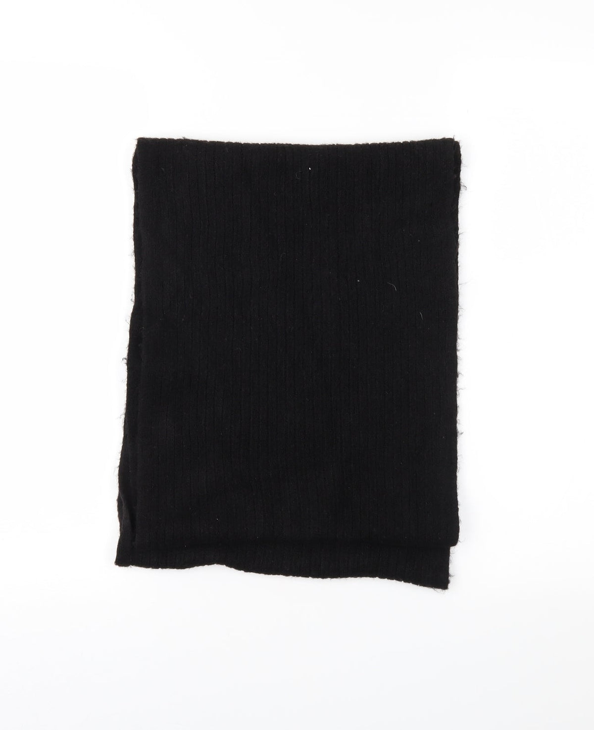 Front view of Preworn unisex black scarf
