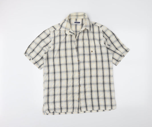 Mens UK Size M fairbanks Ivory  Button-Up Long Sleeve Casual Shirt