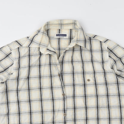 Mens UK Size M fairbanks Ivory  Button-Up Long Sleeve Casual Shirt