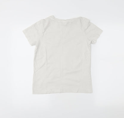 George Boys White   Basic T-Shirt Size 9-10 Years  - Reversible sequins