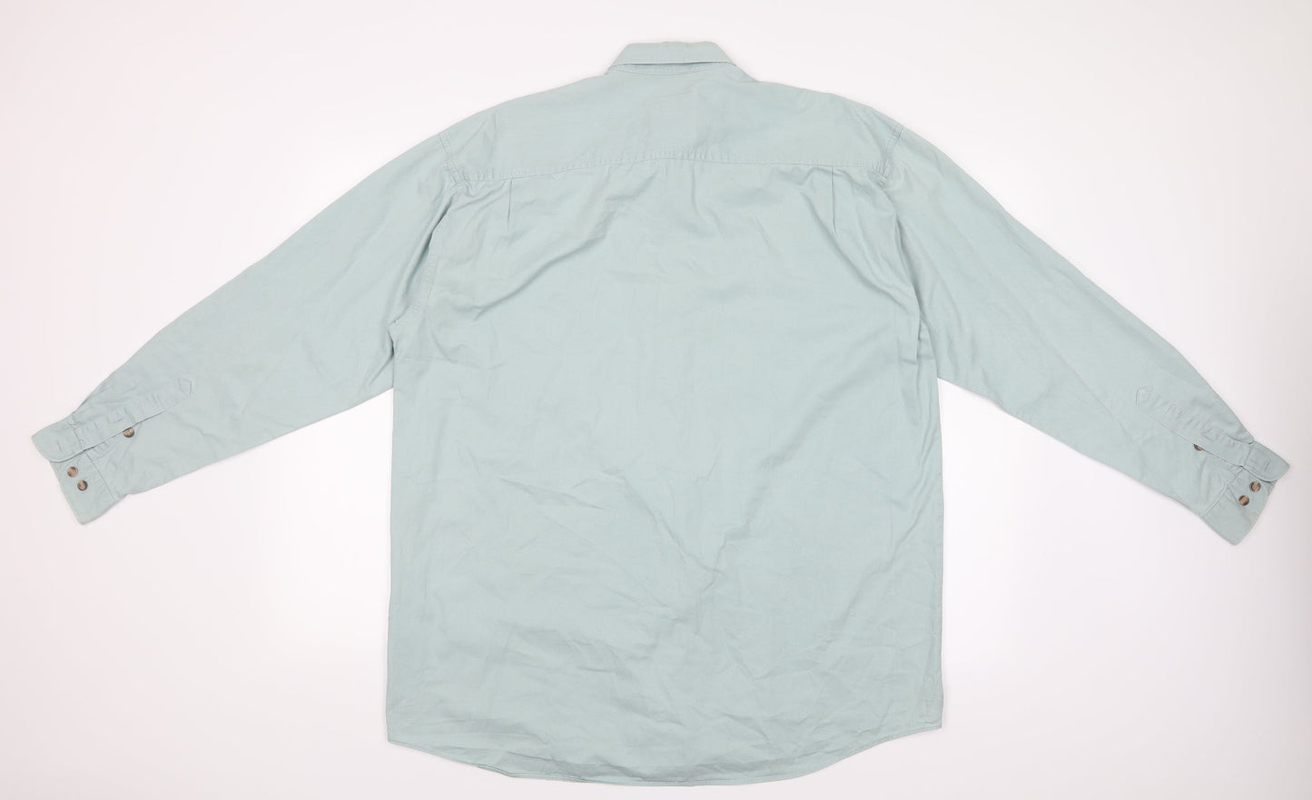 Mens UK Size 38 The Chino Shirt Co Blue  Button-Up Long Sleeve Casual Shirt