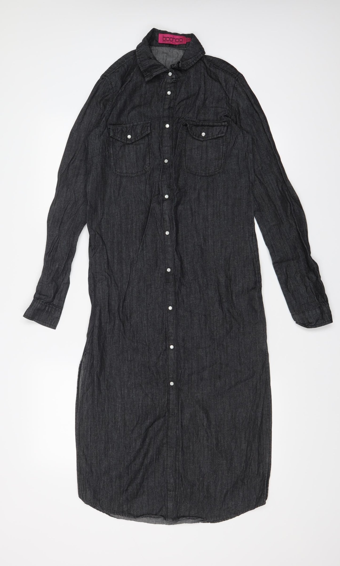 Boohoo Womens Black   T-Shirt Dress  Size 6