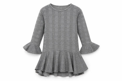 LFT Girls Grey Striped  Shift  Size 7-8 Years