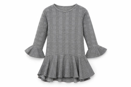 LFT Girls Grey Striped  Shift  Size 7-8 Years