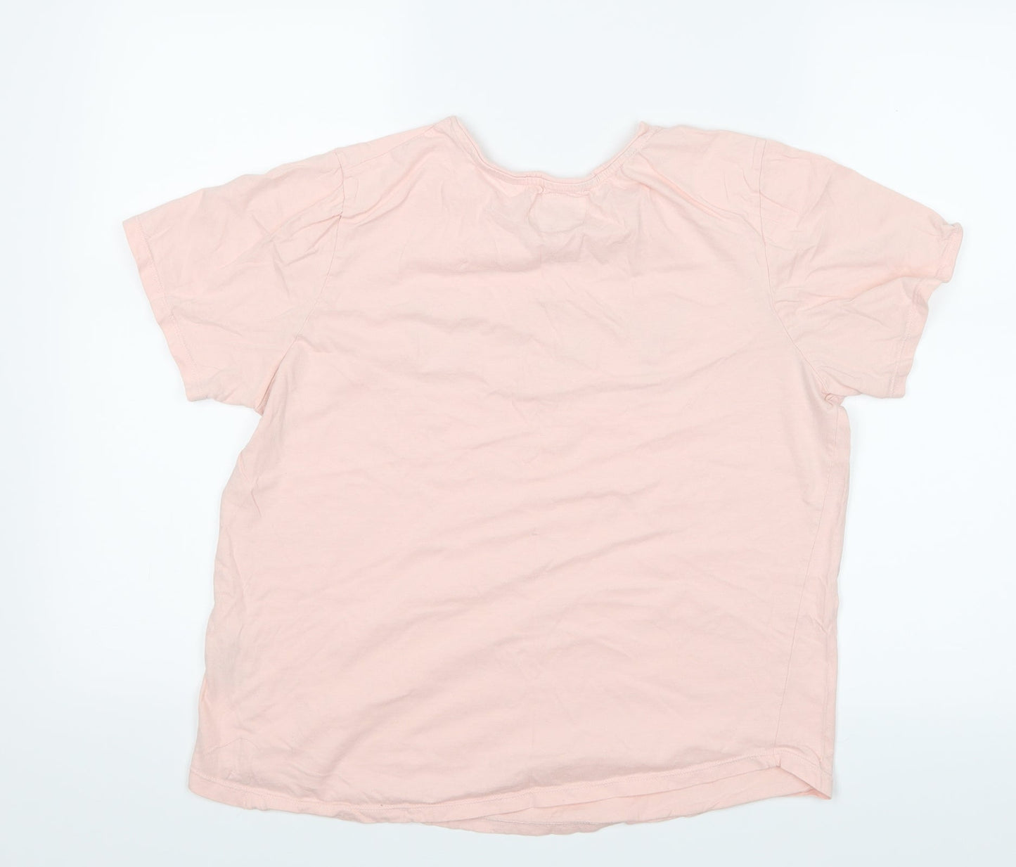 Preworn Girls Pink   Top Pyjama Top Size M  - You mean the world to me