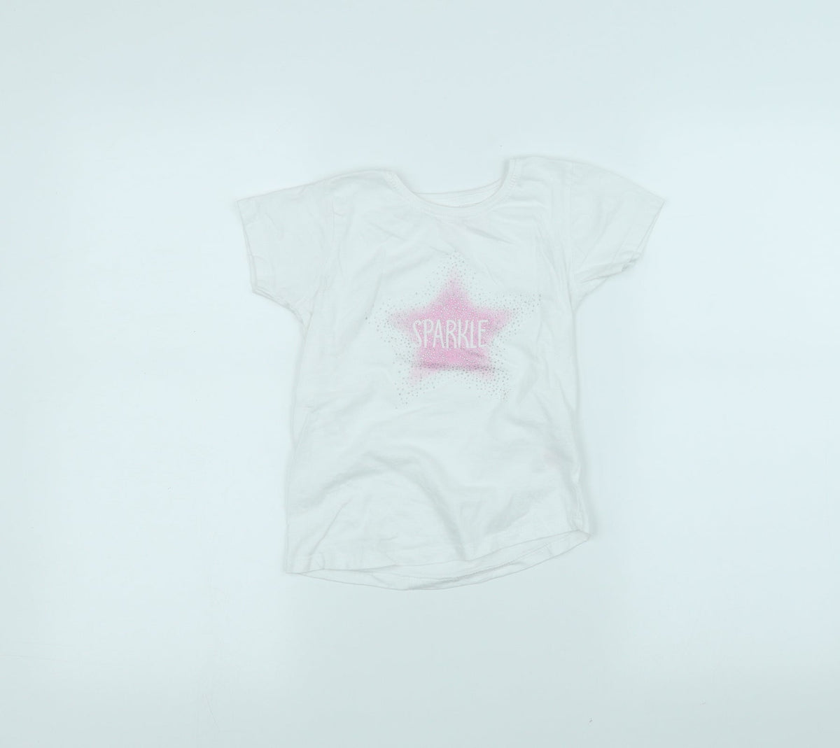 Primark Girls White   Basic T-Shirt Size 6-7 Years