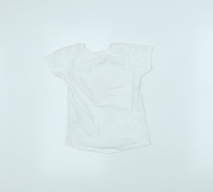 Primark Girls White   Basic T-Shirt Size 6-7 Years