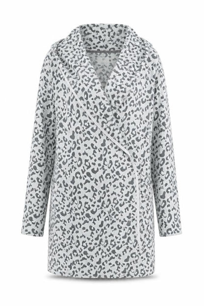 Dreams Womens White Animal Print  Pullover Hoodie Size M