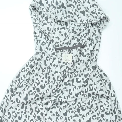 Dreams Womens White Animal Print  Pullover Hoodie Size M