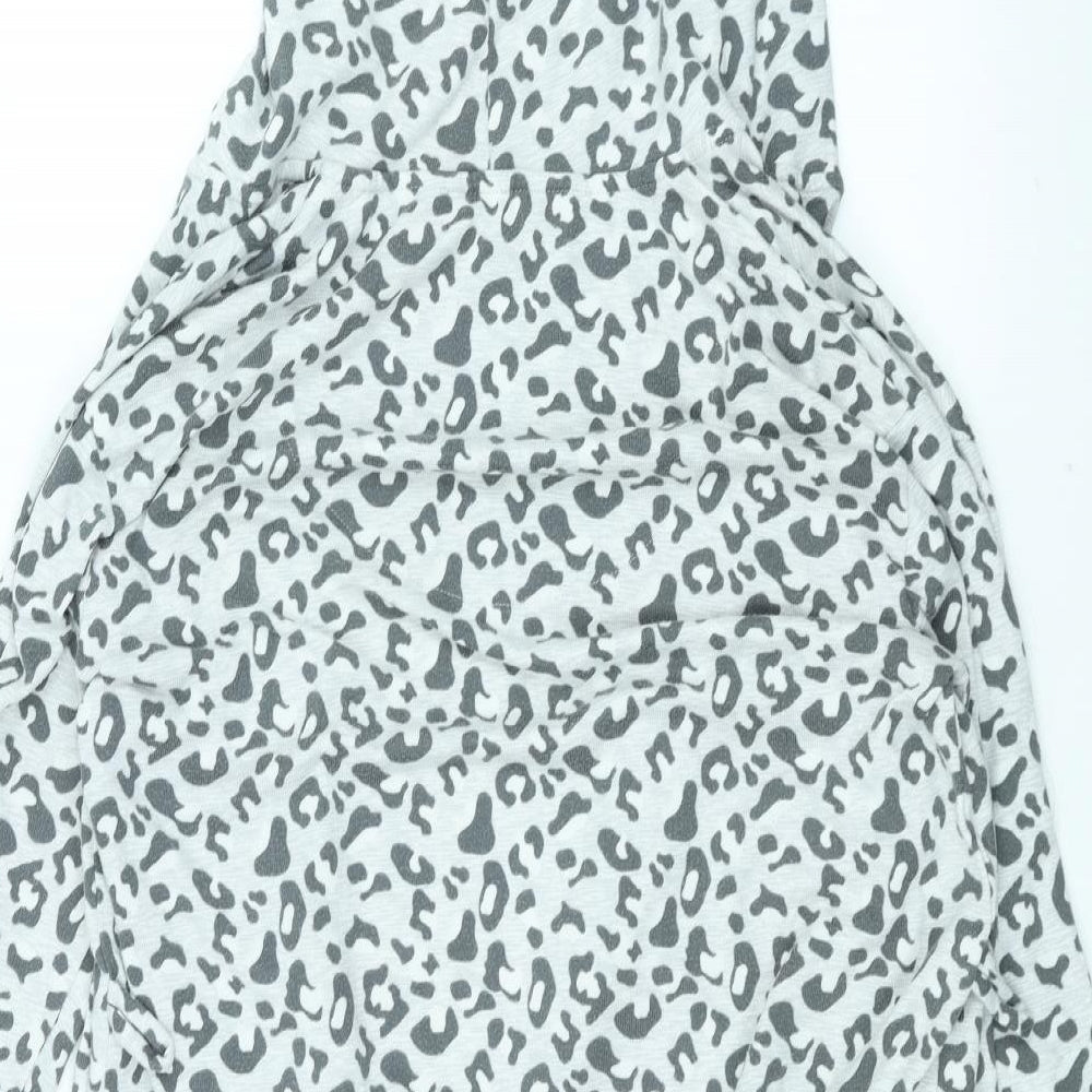 Dreams Womens White Animal Print  Pullover Hoodie Size M