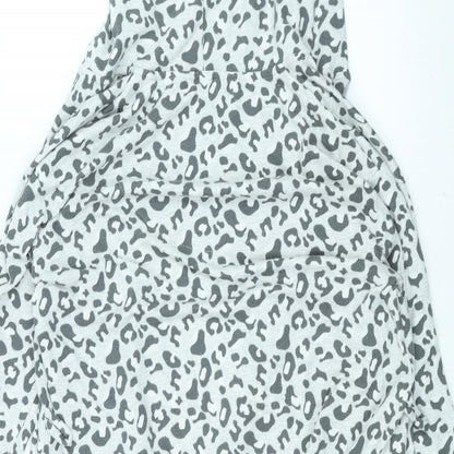 Dreams Womens White Animal Print  Pullover Hoodie Size M