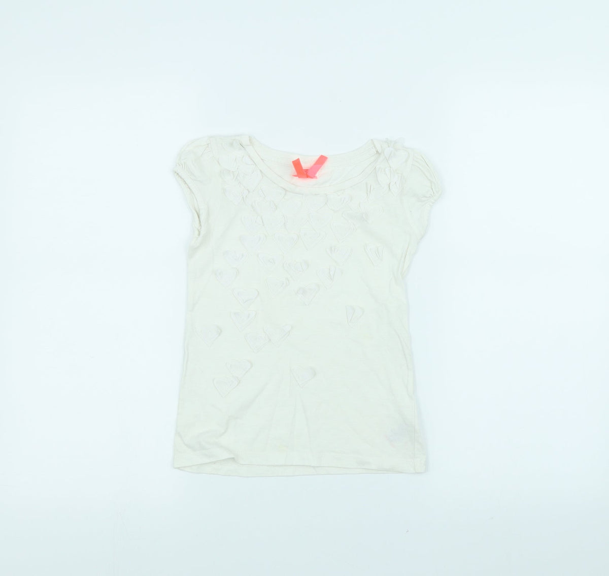 Next Girls White   Basic T-Shirt Size 5 Years