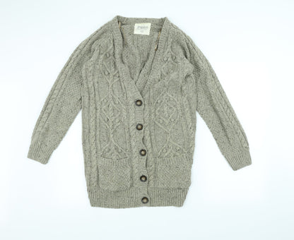 12 Womens Brown  Knit Jacket Coatigan Size 12