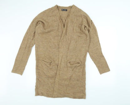 Avenue Womens Brown  Knit Jacket Coatigan Size 14