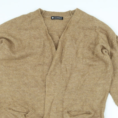 Avenue Womens Brown  Knit Jacket Coatigan Size 14