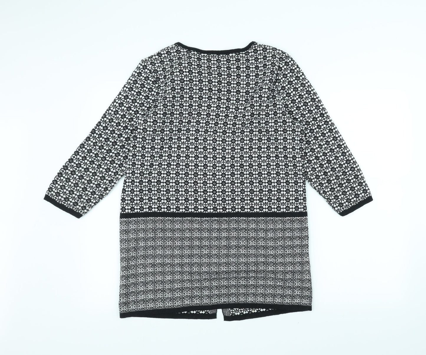 F&F Womens White  Knit Jacket Coatigan Size 12