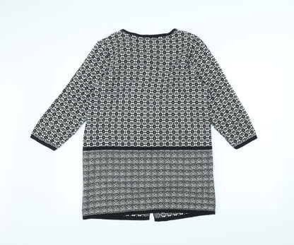 F&F Womens White  Knit Jacket Coatigan Size 12