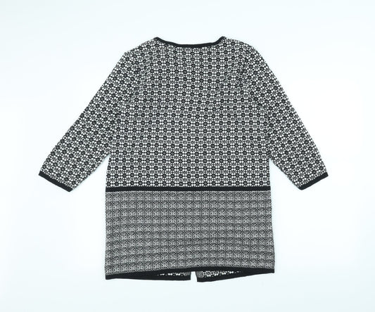 F&F Womens White  Knit Jacket Coatigan Size 12