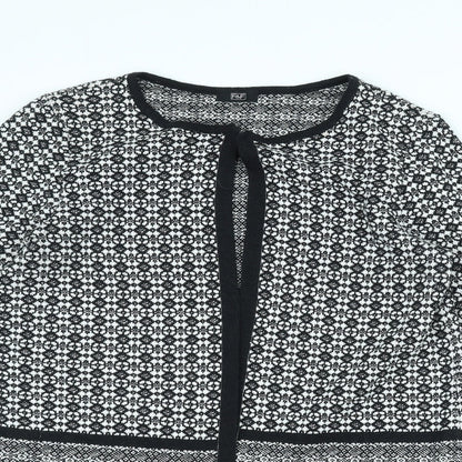 F&F Womens White  Knit Jacket Coatigan Size 12