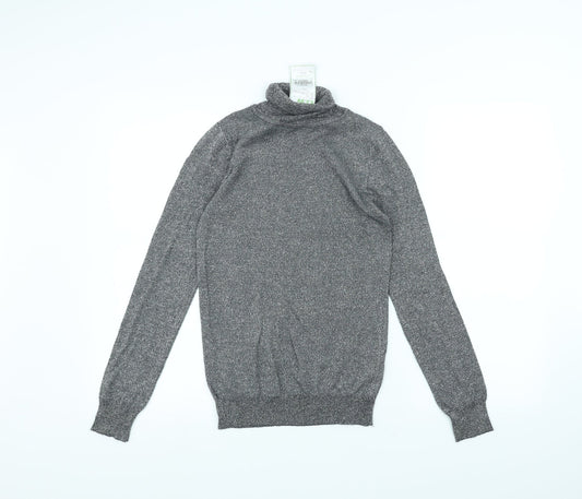 Womens UK Size 8 Atmosphere Grey Basic T-Shirt