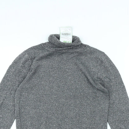 Womens UK Size 8 Atmosphere Grey Basic T-Shirt
