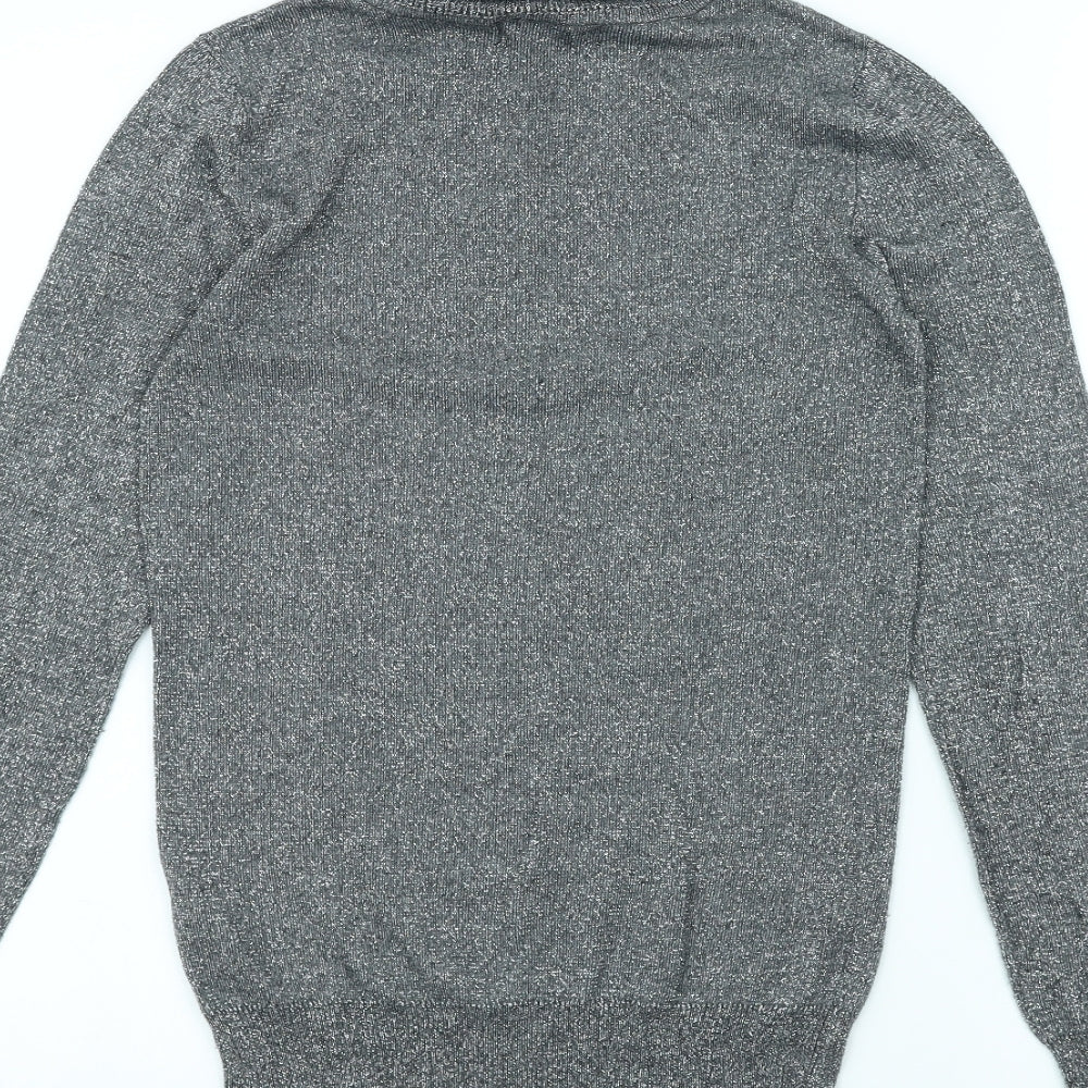 Womens UK Size 8 Atmosphere Grey Basic T-Shirt