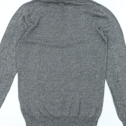Womens UK Size 8 Atmosphere Grey Basic T-Shirt