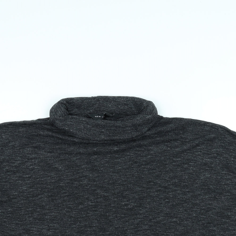 Womens UK Size 10 New Look Black Basic T-Shirt