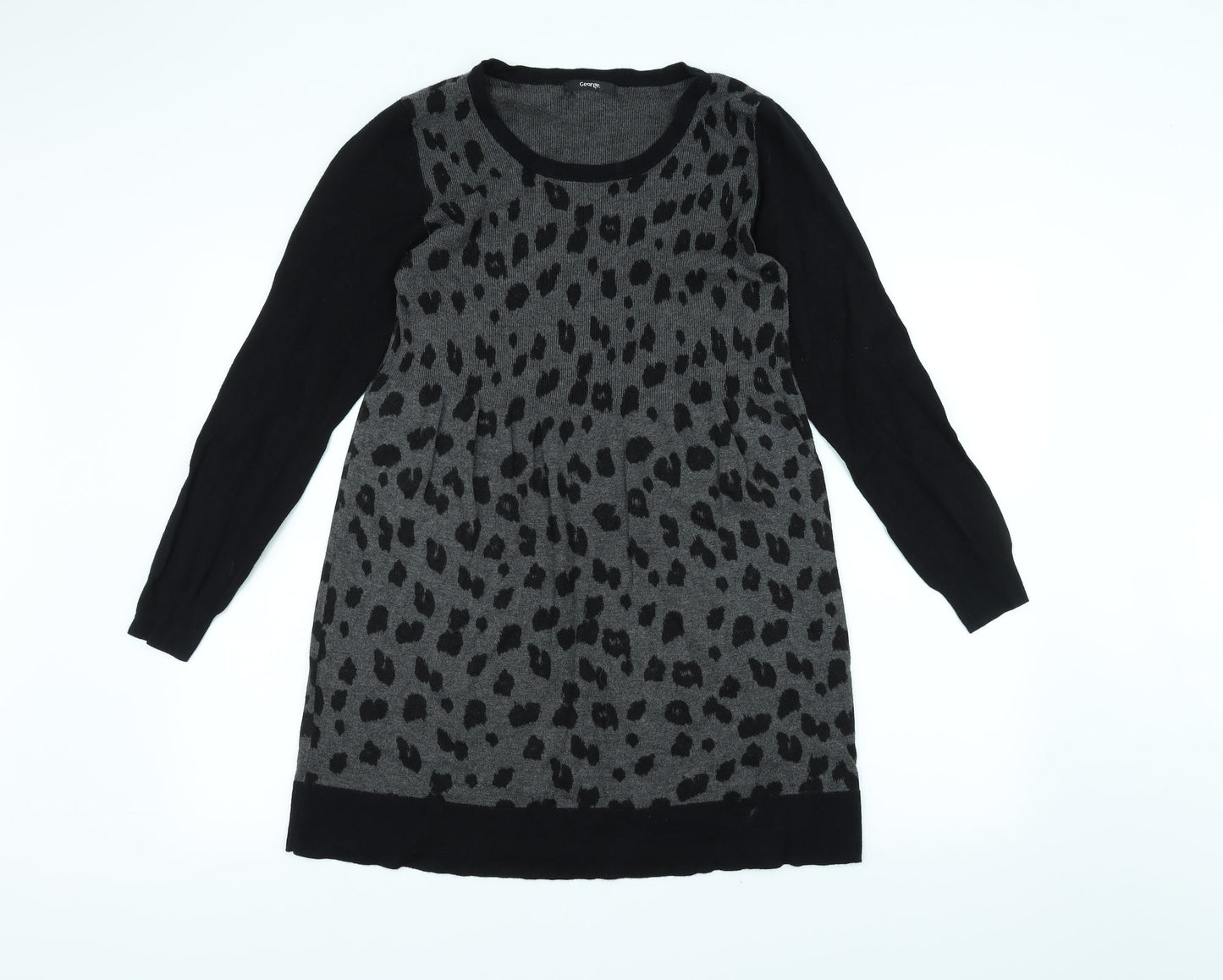 George Womens Black   Basic T-Shirt Size 14