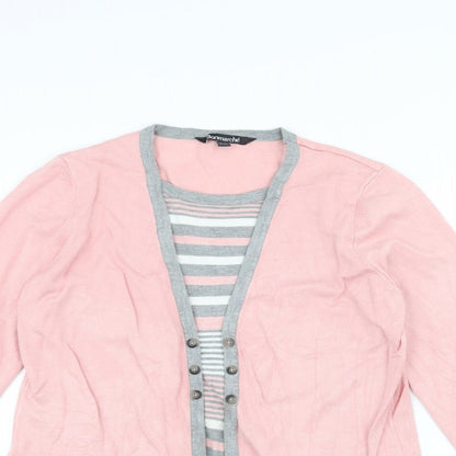 Bonmarché Womens Pink   Cardigan Jumper Size 8