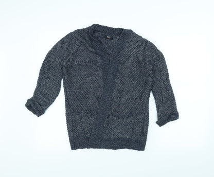 F&F Womens Blue  Knit Jacket Coatigan Size 12