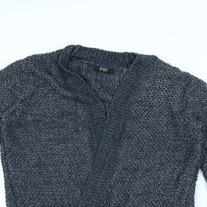 F&F Womens Blue  Knit Jacket Coatigan Size 12