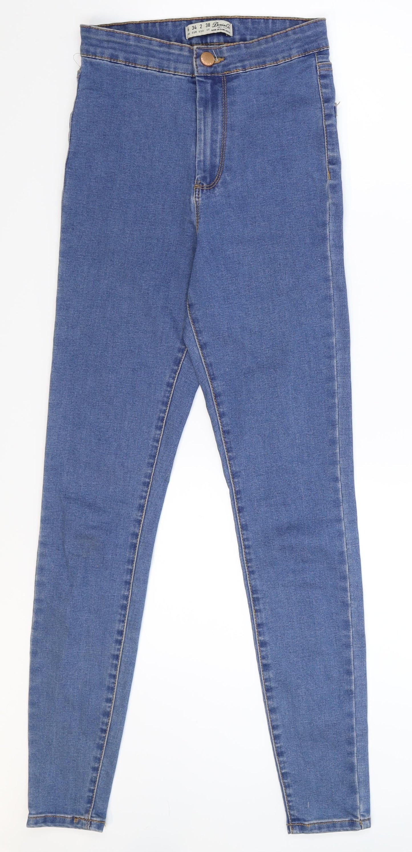 Denim Co Womens Blue  Denim Jegging Jeans Size 6 L28 in